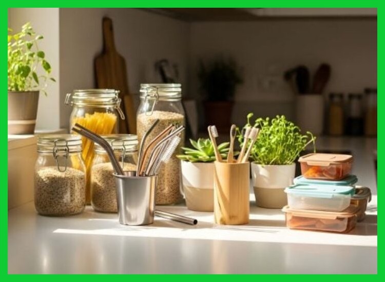 ¿Cómo se puede sustituir específicamente el plástico de un solo uso en la cocina con alternativas naturales?