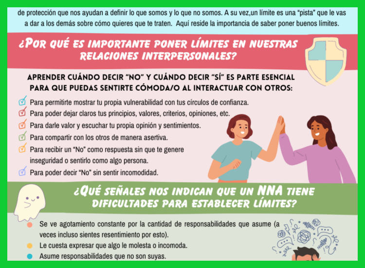 ¿Cuál es la definición operativa de los límites personales y cuál es el proceso paso a paso para implementarlos efectivamente?