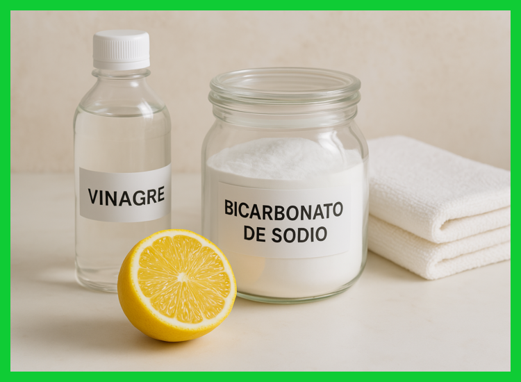 ¿Puedo mezclar vinagre y bicarbonato de sodio para crear un limpiador multiusos?